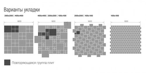 Тротуарная плитка Браер Лувр Серый 100х100